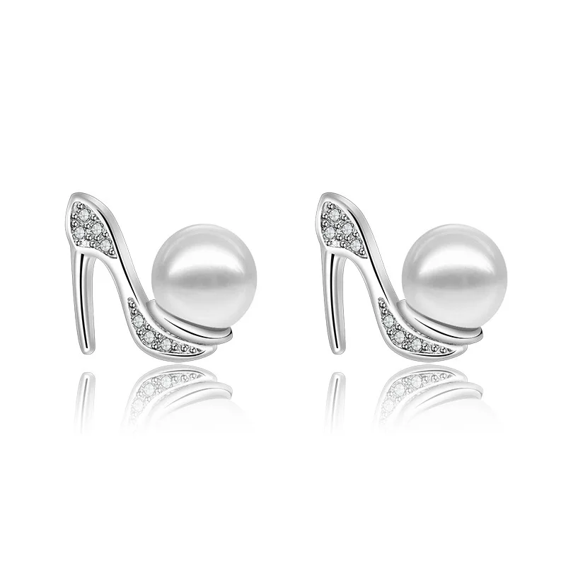 Crystal Pearl Stud Earrings For Women Shiny High Heels Shape Earrings Gifts For Female 2019 Luxury Wedding Jewelry Unique Design
Crystal Pearl Stud Earrings For Women Shiny High Heels Shape Earrings Gifts For Female 2019 Luxury Wedding Jewelry Unique Design