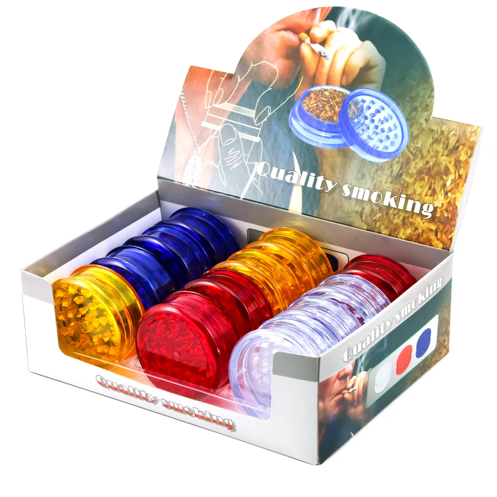 12 pcs/lot Diameter 61mm Plastic Tobacco Grinder Classic Herb Grinder Spice Chromium Crusher
12 pcs/lot Diameter 61mm Plastic Tobacco Grinder Classic Herb Grinder Spice Chromium Crusher