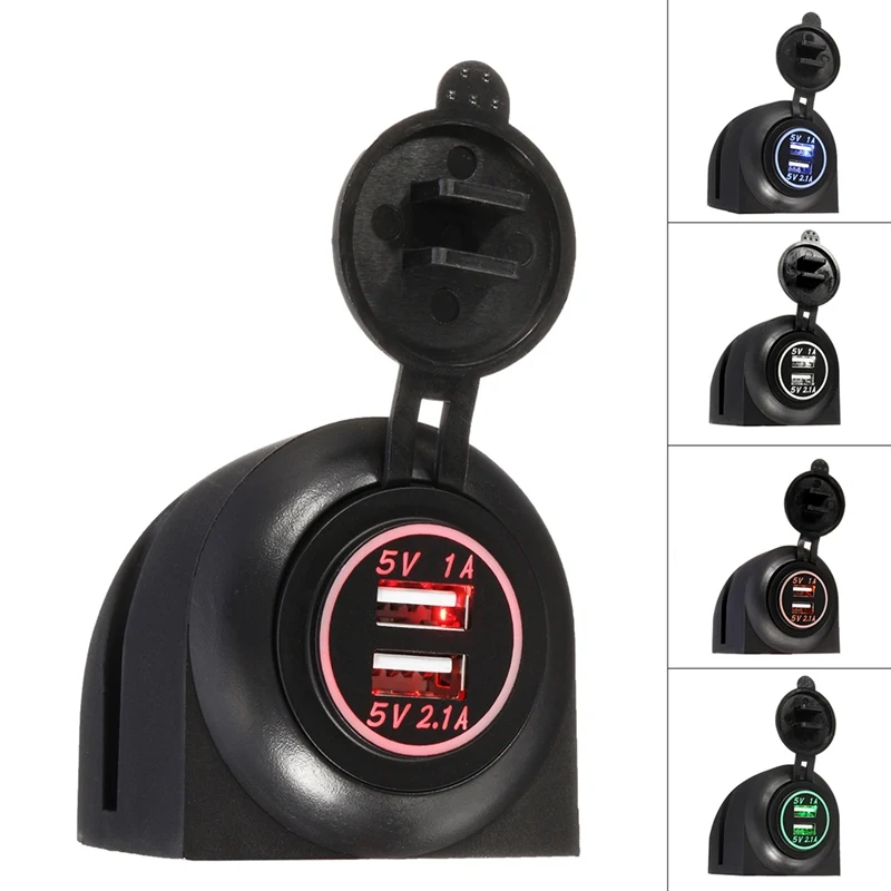 Water Resistant Car Dual USB Car Charger Dash Mount Socket Adapter LED Display DC 12 24V Universal Charging for Samsung Xiaomi
Water Resistant Car Dual USB Car Charger Dash Mount Socket Adapter LED Display DC 12 24V Universal Charging for Samsung Xiaomi