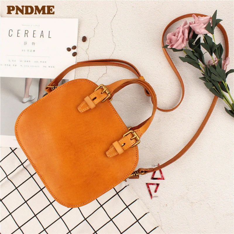 PNDME genuine leather ladies handbag designer vintage fashion simple cowhide women's small shoulder messenger bags for female
PNDME genuine leather ladies handbag designer vintage fashion simple cowhide women's small shoulder messenger bags for female