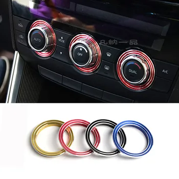 3 pcs Aluminum alloy car Air Conditioning Knobs Audio Decorative Circle Trim For Mazda ATENZA 2014 2015 CX-5 car styling
3 pcs Aluminum alloy car Air Conditioning Knobs Audio Decorative Circle Trim For Mazda ATENZA 2014 2015 CX-5 car styling