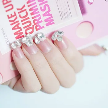 New 24pcs Shiny Diamond Love Heart Geometric Shape Pink Artificial Nail Tips With Glue Bride Glitter 3D Fake Nails Art Tips
New 24pcs Shiny Diamond Love Heart Geometric Shape Pink Artificial Nail Tips With Glue Bride Glitter 3D Fake Nails Art Tips