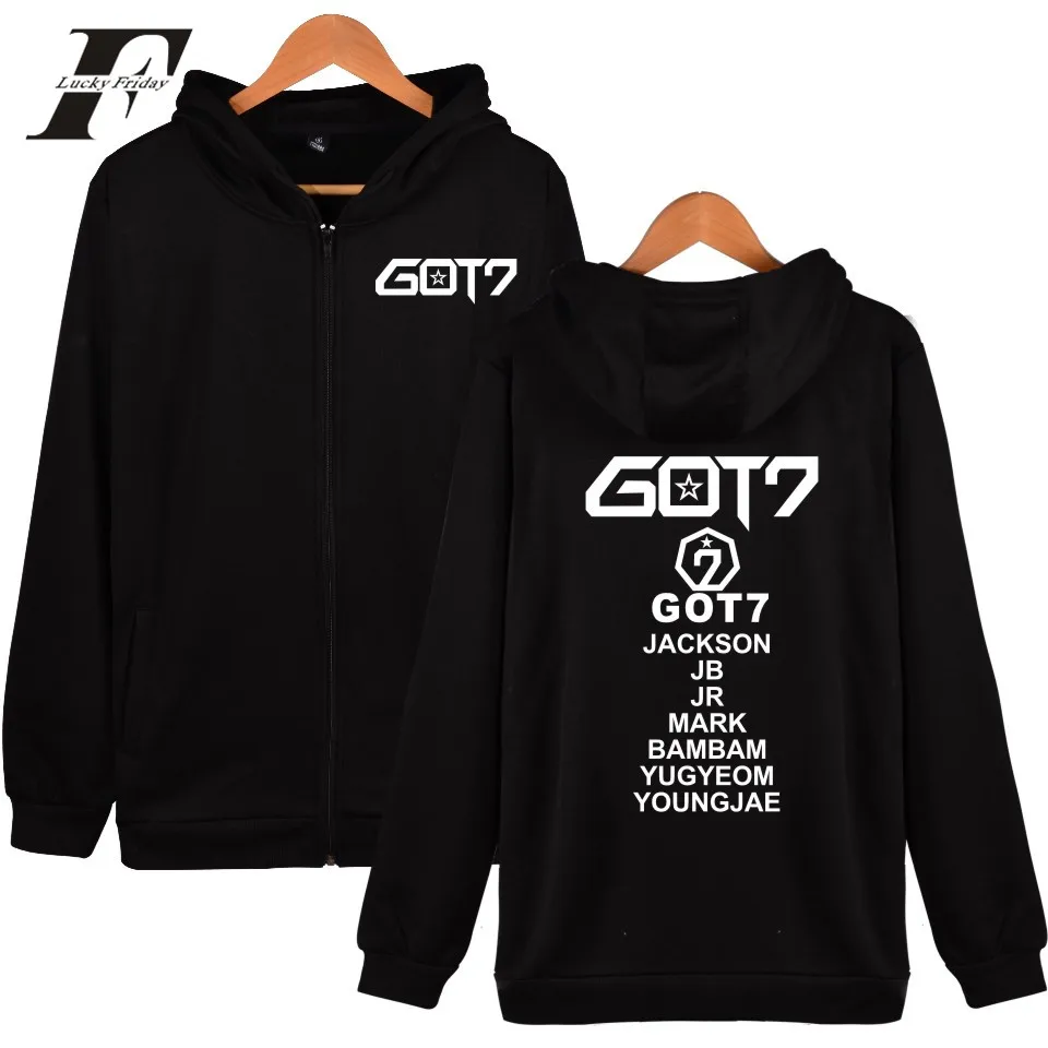 Модная спортивная толстовка GOT7 в стиле K-POP для мужчин и женщин, на молнии, повседневная куртка унисекс, толстовки с длинным рукавом в стиле Харадзюку, топы с капюшоном
Модная спортивная толстовка GOT7 в стиле K-POP для мужчин и женщин, на молнии, повседневная куртка унисекс, толстовки с длинным рукавом в стиле Харадзюку, топы с капюшоном