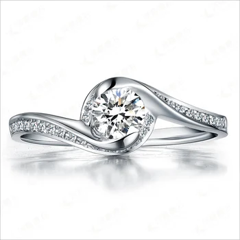 ANI 18K White Gold (AU750) Engagement Ring 0.59 CT Certified I/SI Round Cut Diamond Anillos Twisted Design Lover Promise Jewelry
ANI 18K White Gold (AU750) Engagement Ring 0.59 CT Certified I/SI Round Cut Diamond Anillos Twisted Design Lover Promise Jewelry