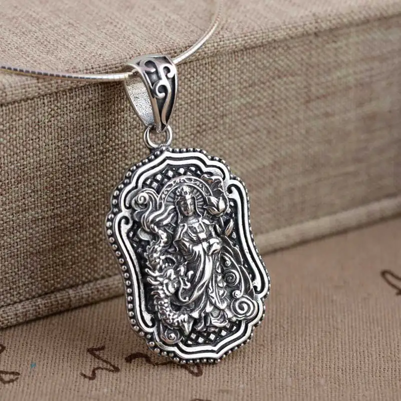 FNJ 925 Silver Guanyin Pendant Figure Buddha New Fashion Pure Original S925 Thai Silver Pendants Women for Jewelry Making
FNJ 925 Silver Guanyin Pendant Figure Buddha New Fashion Pure Original S925 Thai Silver Pendants Women for Jewelry Making