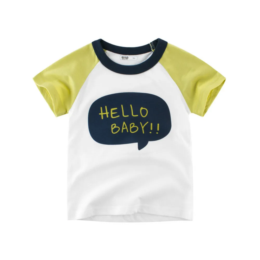 Kid clothes boy T-shirt 100% cotton cartoon hello baby printing short- sleeve sports top cute girl tee children bebe clothing
Kid clothes boy T-shirt 100% cotton cartoon hello baby printing short- sleeve sports top cute girl tee children bebe clothing