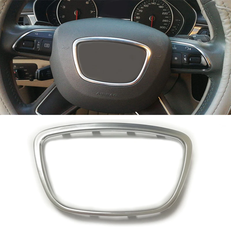 Silver ABS chrome sticker steering wheel trim emblem badge frame sequins sticekr accessories for Audi Q3 Q5 Q7 A3 8V A4 B8 B9
Silver ABS chrome sticker steering wheel trim emblem badge frame sequins sticekr accessories for Audi Q3 Q5 Q7 A3 8V A4 B8 B9