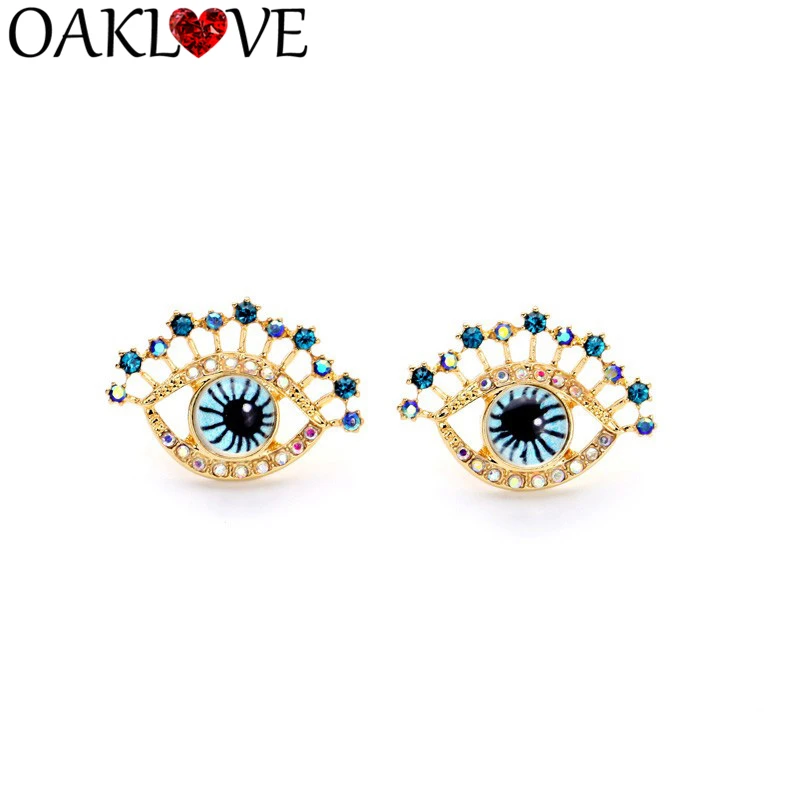 Personality Unique Gold Color Blue Eyes Women Stud Earrings New Fashion Earring Jewelry Factory Wholesale
Personality Unique Gold Color Blue Eyes Women Stud Earrings New Fashion Earring Jewelry Factory Wholesale