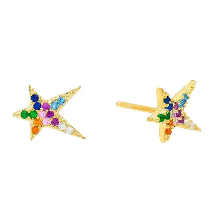 micro pave rainbow colorful cubic zirconia multi color cz cute lovely star stud small minimal earring for girl
micro pave rainbow colorful cubic zirconia multi color cz cute lovely star stud small minimal earring for girl