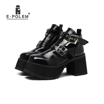 Punk Rivet Rock Harajuku Round Toe Shoes Boots for Women Genuine Leather Thick Sole High Heel Platform Shoes Female Ankle Boots
Punk Rivet Rock Harajuku Round Toe Shoes Boots for Women Genuine Leather Thick Sole High Heel Platform Shoes Female Ankle Boots