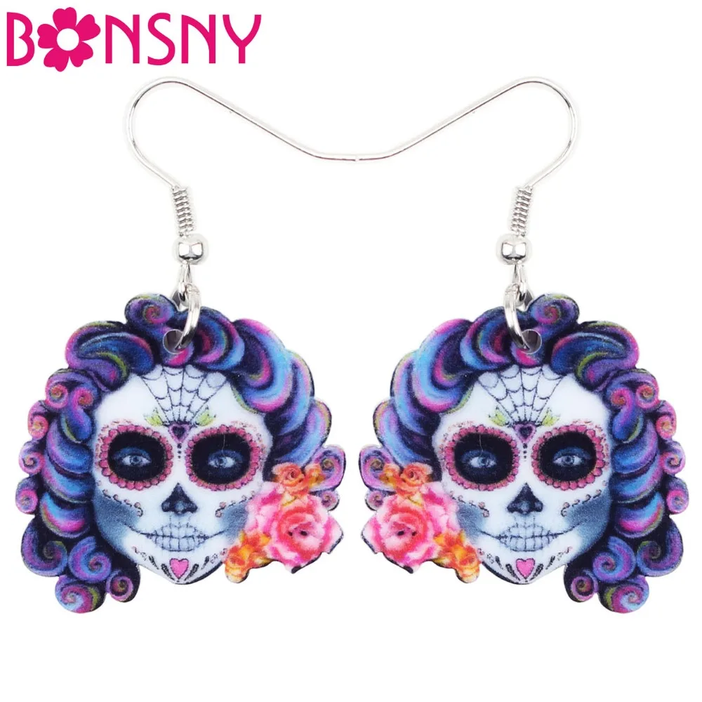 Bonsny Acrylic Dangle Drop Medusa Halloween Festival Skeleton Skull Pattern Earring Big Long Fashion Jewelry For Girls Women
Bonsny Acrylic Dangle Drop Medusa Halloween Festival Skeleton Skull Pattern Earring Big Long Fashion Jewelry For Girls Women