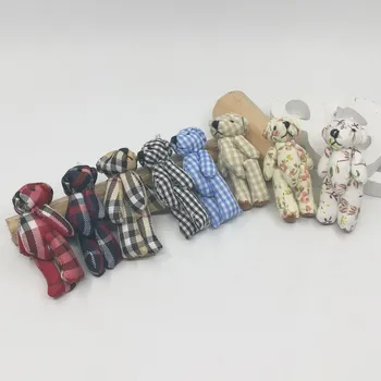 6cm Cartoon Lovely Plush Plaid Cloth Mini Teddy Bear Pendants For Baby Shower Keychain/Bouquet Stuffed Dolls Urso de peluche
6cm Cartoon Lovely Plush Plaid Cloth Mini Teddy Bear Pendants For Baby Shower Keychain/Bouquet Stuffed Dolls Urso de peluche