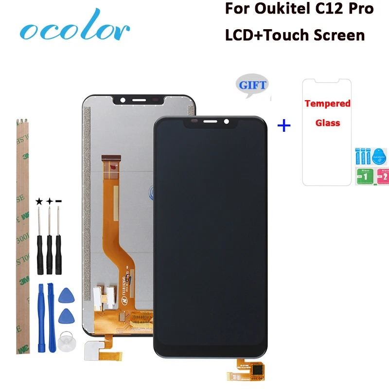 Ocolor для Oukitel C12 Pro ЖК дисплей и сенсорный экран Замена LCD с инструментами 6 18 "+
