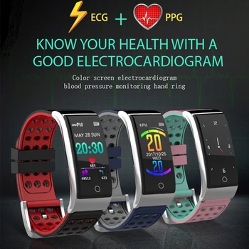 

E08 fitness bracelet Heart rate blood pressure measurement pulsometer ecg watch with Sleep monitor Pedometer activity tracker