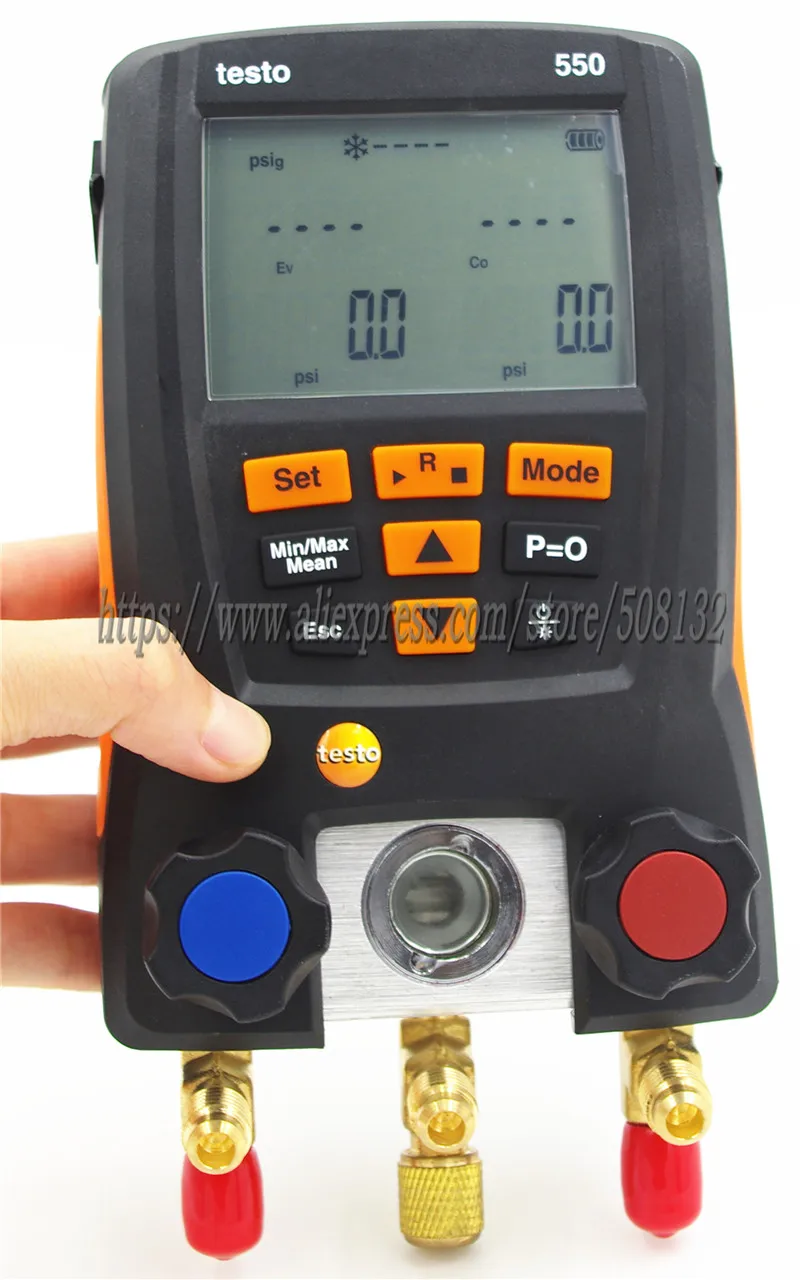 Testo 550 Digital Manifold Gauge kit with Bluetooth APP 0563 1550,Optional:550 Meter/clamp probes/Soft Case/Suitcase/Hoses
Testo 550 Digital Manifold Gauge kit with Bluetooth APP 0563 1550,Optional:550 Meter/clamp probes/Soft Case/Suitcase/Hoses