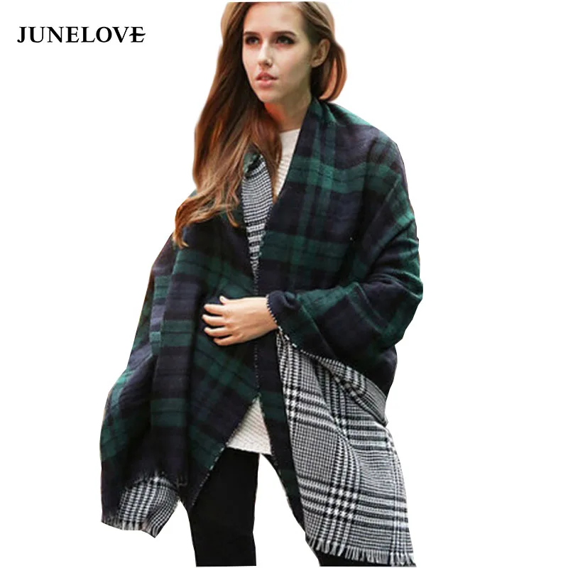 JuneLove' 2019 Autumn Winter Women plaid reversible scarf fashion female tassel scarf long women casual outwear scarf
JuneLove' 2019 Autumn Winter Women plaid reversible scarf fashion female tassel scarf long women casual outwear scarf
