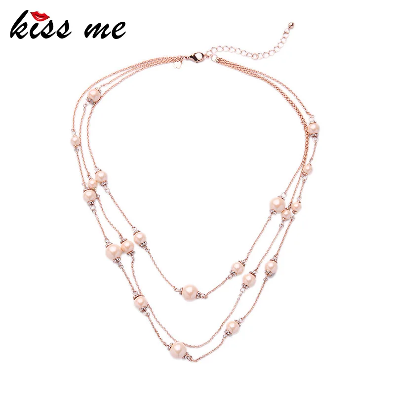 Top-Rated Kiss Me Brand Layered Simulated Pearls Necklace Luxury Jewelry Women Bijoux Choker Necklace
Top-Rated Kiss Me Brand Layered Simulated Pearls Necklace Luxury Jewelry Women Bijoux Choker Necklace