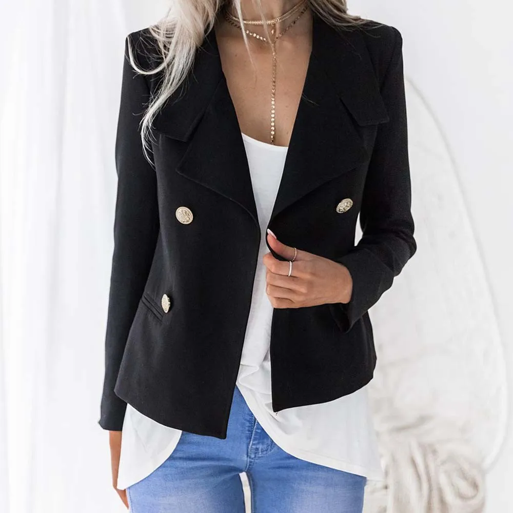 Female Jacket Blazers Solid Suit Jacket Long Sleeve Blazer Casual Jacket Blazers Office Short Jacket vadim chaqueta mujer 2018
Female Jacket Blazers Solid Suit Jacket Long Sleeve Blazer Casual Jacket Blazers Office Short Jacket vadim chaqueta mujer 2018