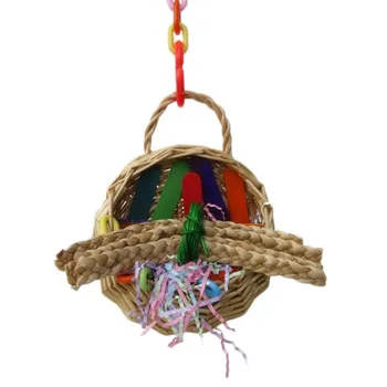 Parrot Bird Chewing and Biting Toys Cane Wires Woven Parrots bag and swing stand
Parrot Bird Chewing and Biting Toys Cane Wires Woven Parrots bag and swing stand