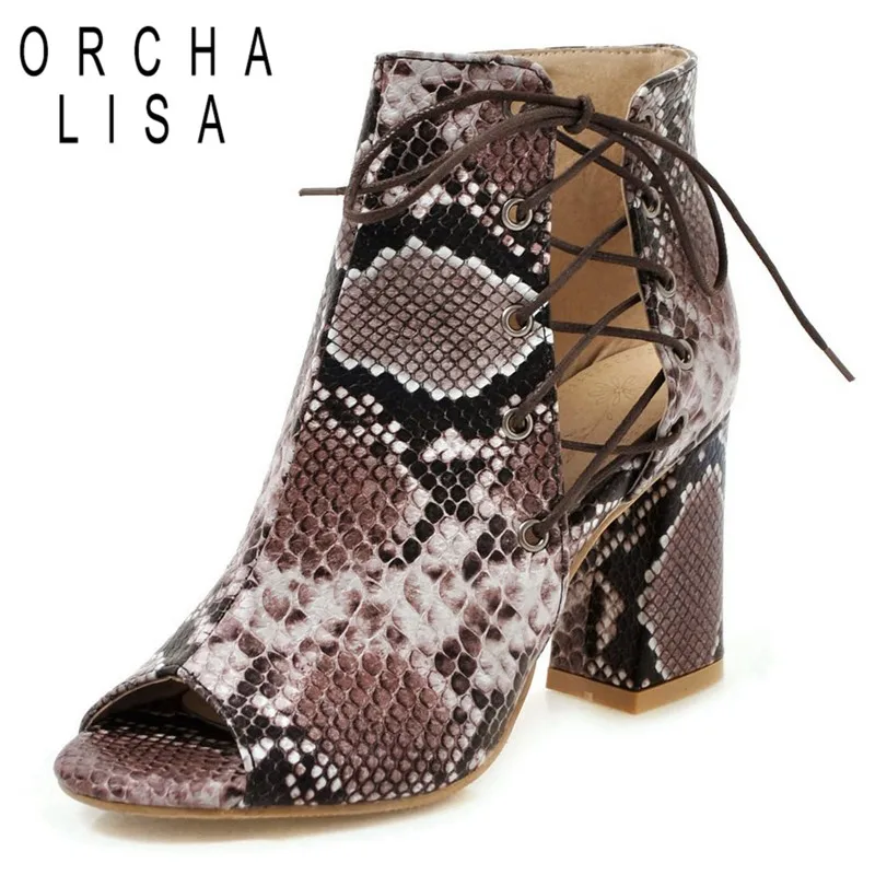 ORCHA LISA 2019 snake boa print pumps women square high heel peep toe side strap cool summer sandals shoes western retro booties
ORCHA LISA 2019 snake boa print pumps women square high heel peep toe side strap cool summer sandals shoes western retro booties