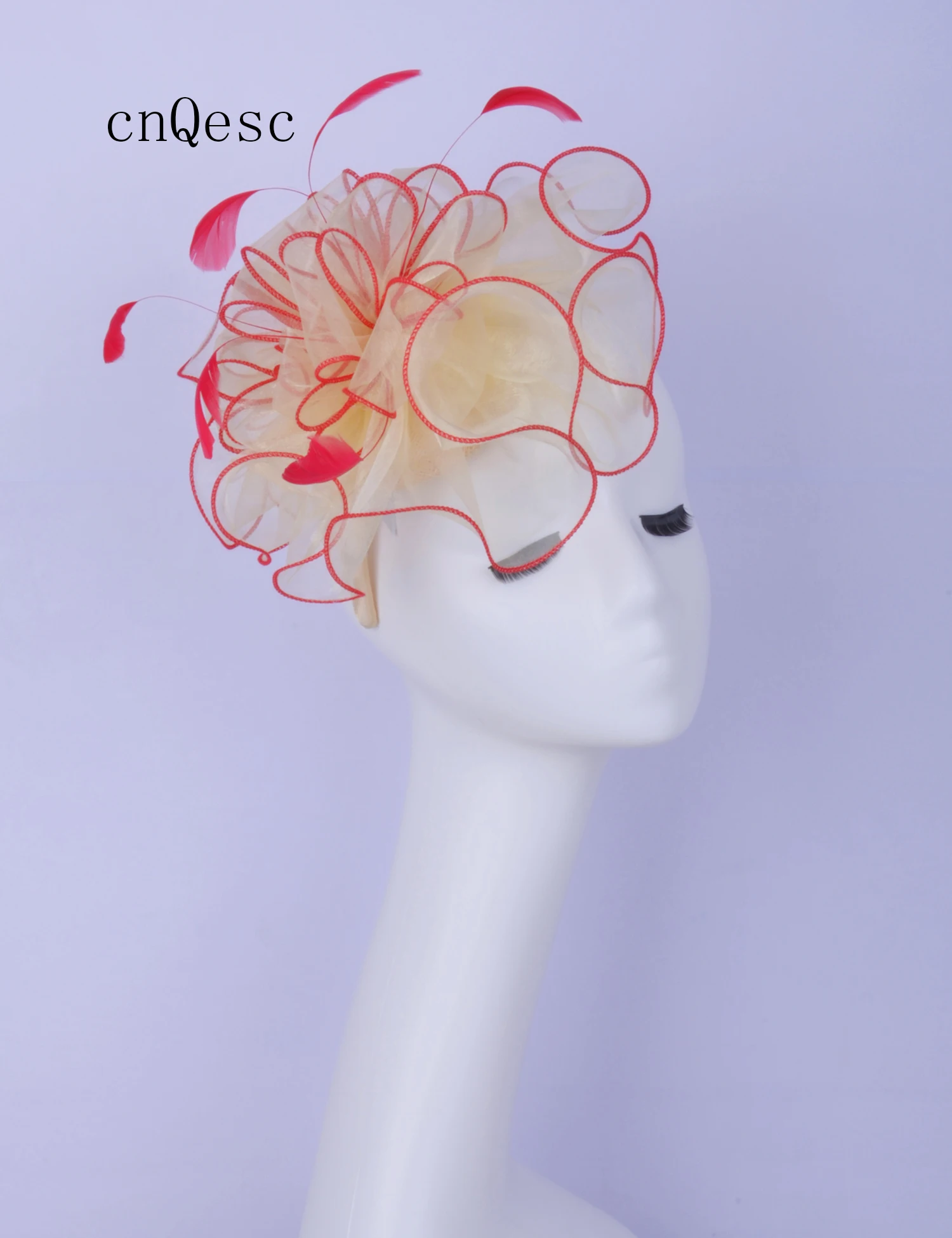 2019 Champagne red organza fascinator sinamay Kentucky Derby wedding races bridal shower mother of the bride w/feather
2019 Champagne red organza fascinator sinamay Kentucky Derby wedding races bridal shower mother of the bride w/feather