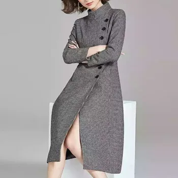 New Arrival Women Houndstooth Coat Fashion Single Breasted Long Sleeve Trenchcoat
New Arrival Women Houndstooth Coat Fashion Single Breasted Long Sleeve Trenchcoat