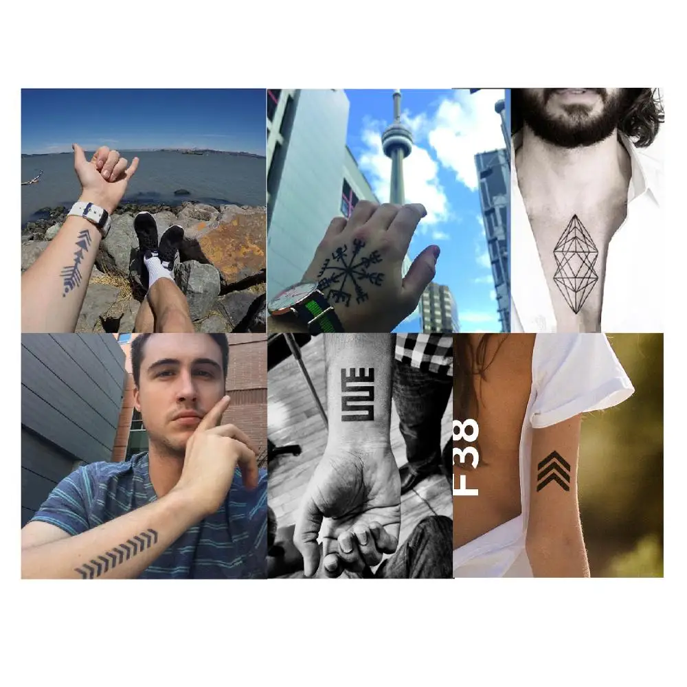Waterproof Temporary Fake Tattoo Stickers Cool Black Arrow Geometric Totem Unique Design Body Art Make Up Tools
Waterproof Temporary Fake Tattoo Stickers Cool Black Arrow Geometric Totem Unique Design Body Art Make Up Tools