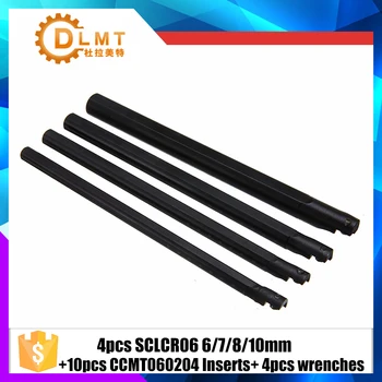 10pcs CCMT060204 Inserts+ 4pcs T8 wrenches For Lathe Turning Tool+4pcs 6/7/8/10mm SCLCR06 Boring Bar
10pcs CCMT060204 Inserts+ 4pcs T8 wrenches For Lathe Turning Tool+4pcs 6/7/8/10mm SCLCR06 Boring Bar