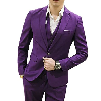Three Piece Purple Evening Party Formal Men Suits 2018 Trim Fit Notched Lapel Custom Made Wedding Tuxedos (Jacket + Pants +Vest)
Three Piece Purple Evening Party Formal Men Suits 2018 Trim Fit Notched Lapel Custom Made Wedding Tuxedos (Jacket + Pants +Vest)