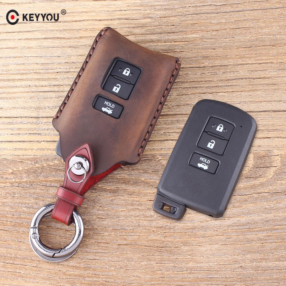KEYYOU Leather Remote Key Cover Cases For Toyota Camry Avalon rav4 Highlander Land Cruiser Smart Car Key KeyChain Fob Case
KEYYOU Leather Remote Key Cover Cases For Toyota Camry Avalon rav4 Highlander Land Cruiser Smart Car Key KeyChain Fob Case