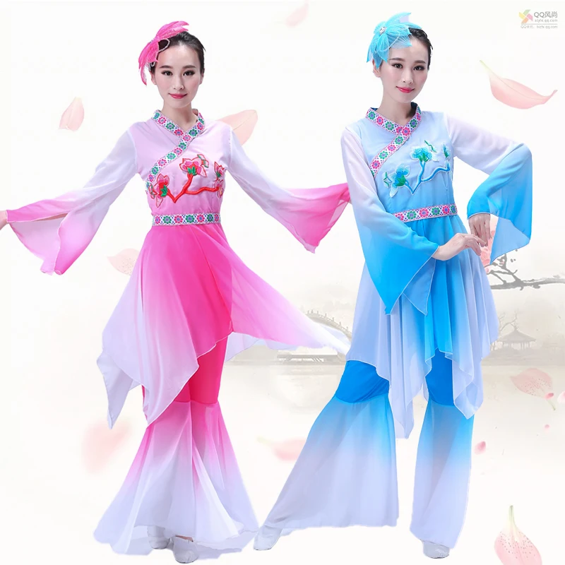 Фото High Quality 2019 Classical Dance Costume Chinese Style Umbrella Performance Clothing Female | Тематическая одежда и