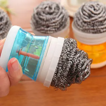 Stainless Steel Wire Ball Kitchen Cleaning Brush Scourer Pan Dish Bowl Pot Palm Brush Household Cleaning Tools Random Color
Stainless Steel Wire Ball Kitchen Cleaning Brush Scourer Pan Dish Bowl Pot Palm Brush Household Cleaning Tools Random Color