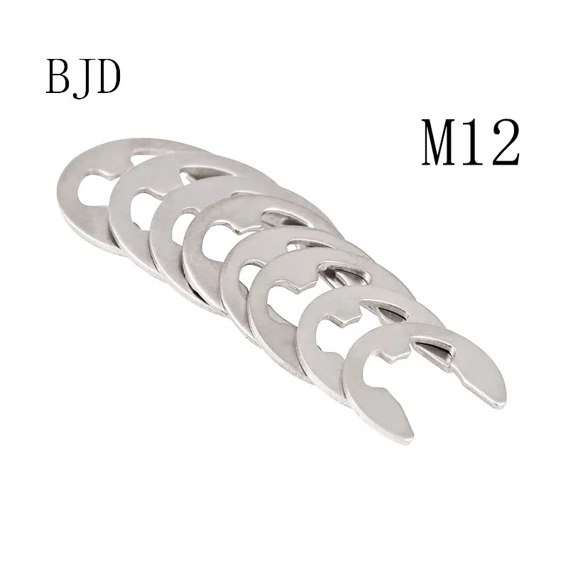 200pcs M12 retaining ring Circlip DIN6799 GB896 304 Stainless steel split washer E type spring buckle shaft | Обустройство дома