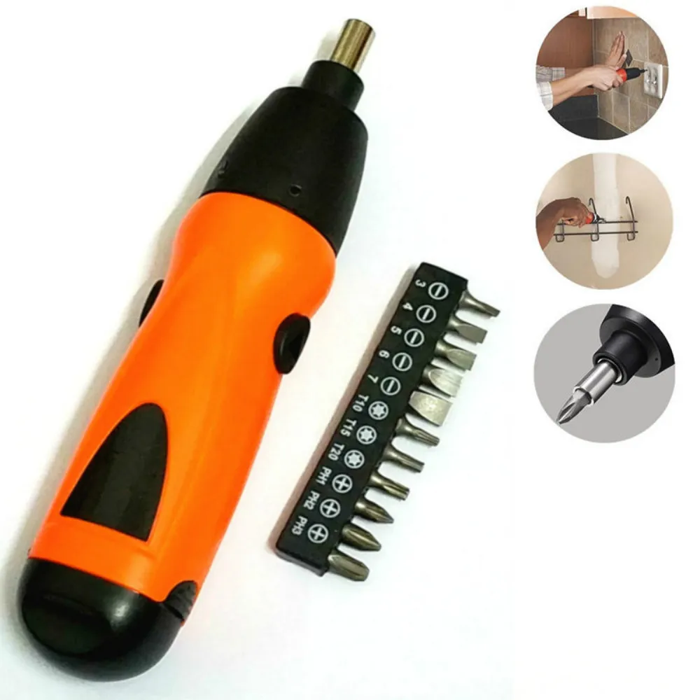 1 Set Electrics Screwdriver 6V Electric Battery Powered Cordless Screwdriver Drill Bit Tool /w 11 Screws 
1 Set Electrics Screwdriver 6V Electric Battery Powered Cordless Screwdriver Drill Bit Tool /w 11 Screws