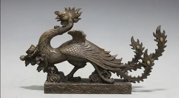 Chinese Royal Feng Shui Pure Bronze Copper Phoenix phenix Bird King Statue
Chinese Royal Feng Shui Pure Bronze Copper Phoenix phenix Bird King Statue
