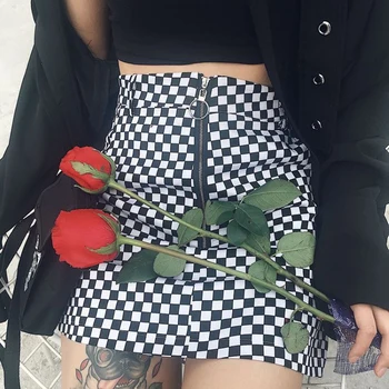 Fashion Checkerboard High Waist Skirt 2019 Summer Sexy Mini Skirt Zipper Package Hip Skirts Womens Short Bottom Saia Gothic
Fashion Checkerboard High Waist Skirt 2019 Summer Sexy Mini Skirt Zipper Package Hip Skirts Womens Short Bottom Saia Gothic