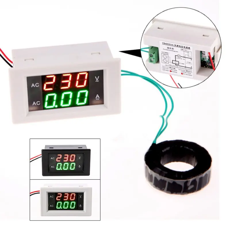 AC 500V 50A Digital Voltmeter Ammeter Volt Voltage Current Meter Tester Blue Green Dual LED Display
AC 500V 50A Digital Voltmeter Ammeter Volt Voltage Current Meter Tester Blue Green Dual LED Display