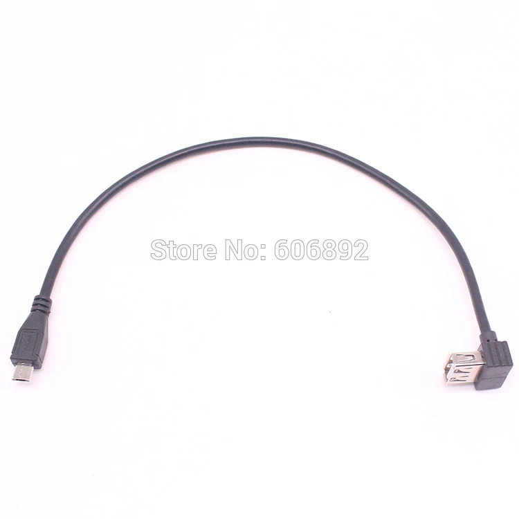 30cm Micro USB Male to USB Female Data Charger Cable USB Extension Cable 90 degree right angle