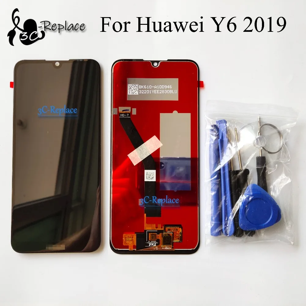 Оригинальный черный 6 1 дюймов для Huawei Y6 2019 / Prime Pro ЖК-дисплей сенсорный экран