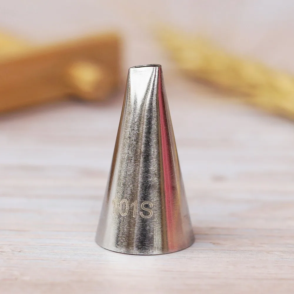 #101S Piping Nozzle For Creating Rose Petal Shape Decorating Icing Tip Baking &Pastry Tools Bakeware Small Size
#101S Piping Nozzle For Creating Rose Petal Shape Decorating Icing Tip Baking &Pastry Tools Bakeware Small Size