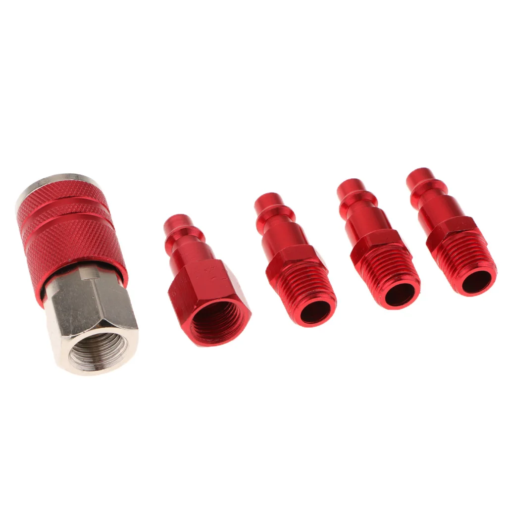 5 Pcs 1/4" NPT Femal/Male Air Line Hose Compressor Connectors Female Quick Release Fittings High Replacement Couplers
5 Pcs 1/4" NPT Femal/Male Air Line Hose Compressor Connectors Female Quick Release Fittings High Replacement Couplers