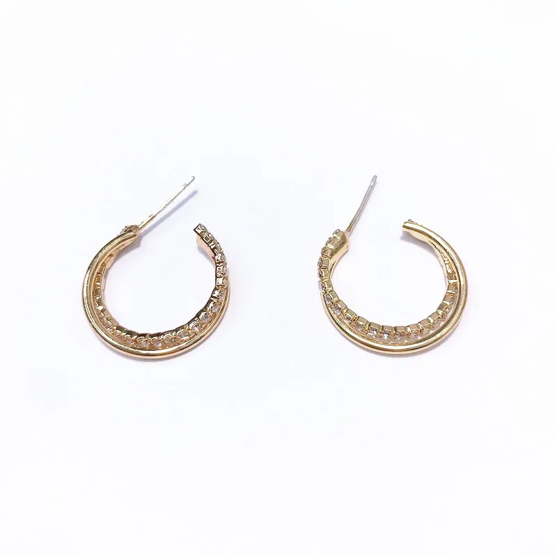 Korean Version New Silver Metal C Word Women Hoop Earrings Simple Round Rhinestone Fashion Hoop Earrings Jewelry
Korean Version New Silver Metal C Word Women Hoop Earrings Simple Round Rhinestone Fashion Hoop Earrings Jewelry
