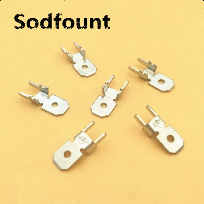 100pcs 6.3 Inserts Plug Spring Terminal PCB Solder lug type thickness 0.8 two legs,250 H type PCB welding sheet
100pcs 6.3 Inserts Plug Spring Terminal PCB Solder lug type thickness 0.8 two legs,250 H type PCB welding sheet