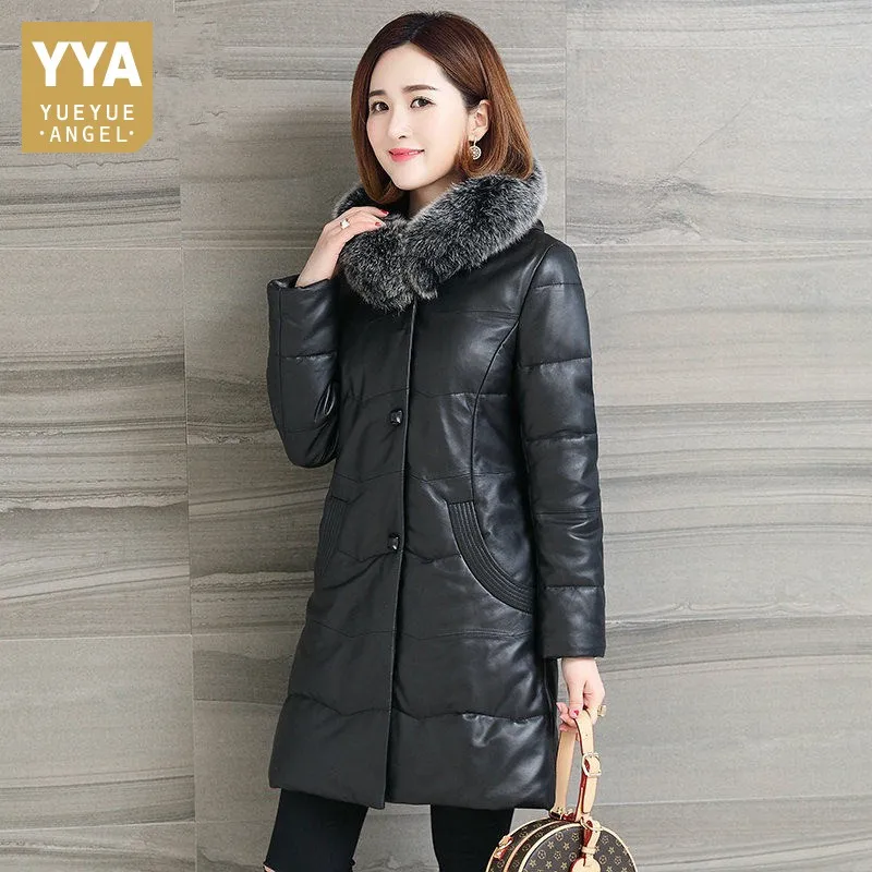 2019 Genuine Leather Down Jacket For Women Sheepskin Fox Fur Hoodie Overcoat Female Elegant Loose Warm Office Outwear Plus Size
2019 Genuine Leather Down Jacket For Women Sheepskin Fox Fur Hoodie Overcoat Female Elegant Loose Warm Office Outwear Plus Size