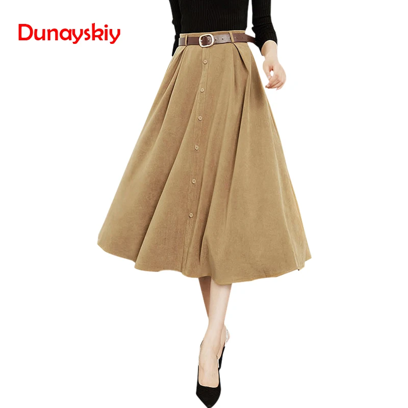 Autumn Winter Velvet Skirts Womens 2019 New Long Korean Elegant Button High Waist Skirt Female Sun School Skirt lady mid skirt
Autumn Winter Velvet Skirts Womens 2019 New Long Korean Elegant Button High Waist Skirt Female Sun School Skirt lady mid skirt