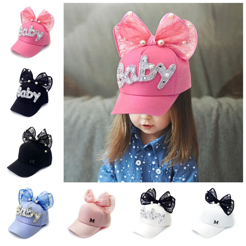 2018 Newly Children's Summer Baseball Cap For Girls Sun Visor Caps Lace Ear Bow With Pearls Girls Beanie Lovely Sun Hats
2018 Newly Children's Summer Baseball Cap For Girls Sun Visor Caps Lace Ear Bow With Pearls Girls Beanie Lovely Sun Hats