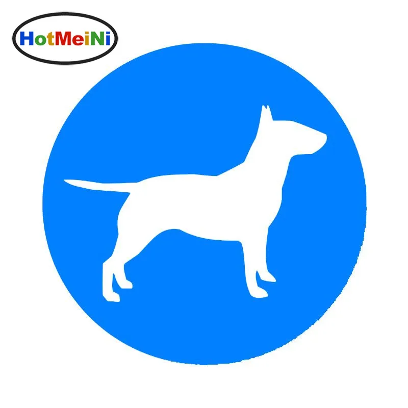 HotMeiNi Bull Terrier Dog Car Stickers Reflective Cute Vinyl Decal Styling Bumper Decoration 14*14 CM | Автомобили и мотоциклы