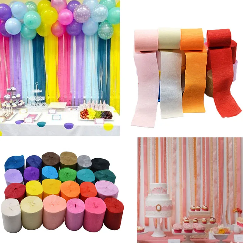 10 meter Colorful Tissue Wrinkles Paper Rolls Creping Paper Streamers DIY Paper Bouquet Curling for Wedding Christmas Decoration
10 meter Colorful Tissue Wrinkles Paper Rolls Creping Paper Streamers DIY Paper Bouquet Curling for Wedding Christmas Decoration