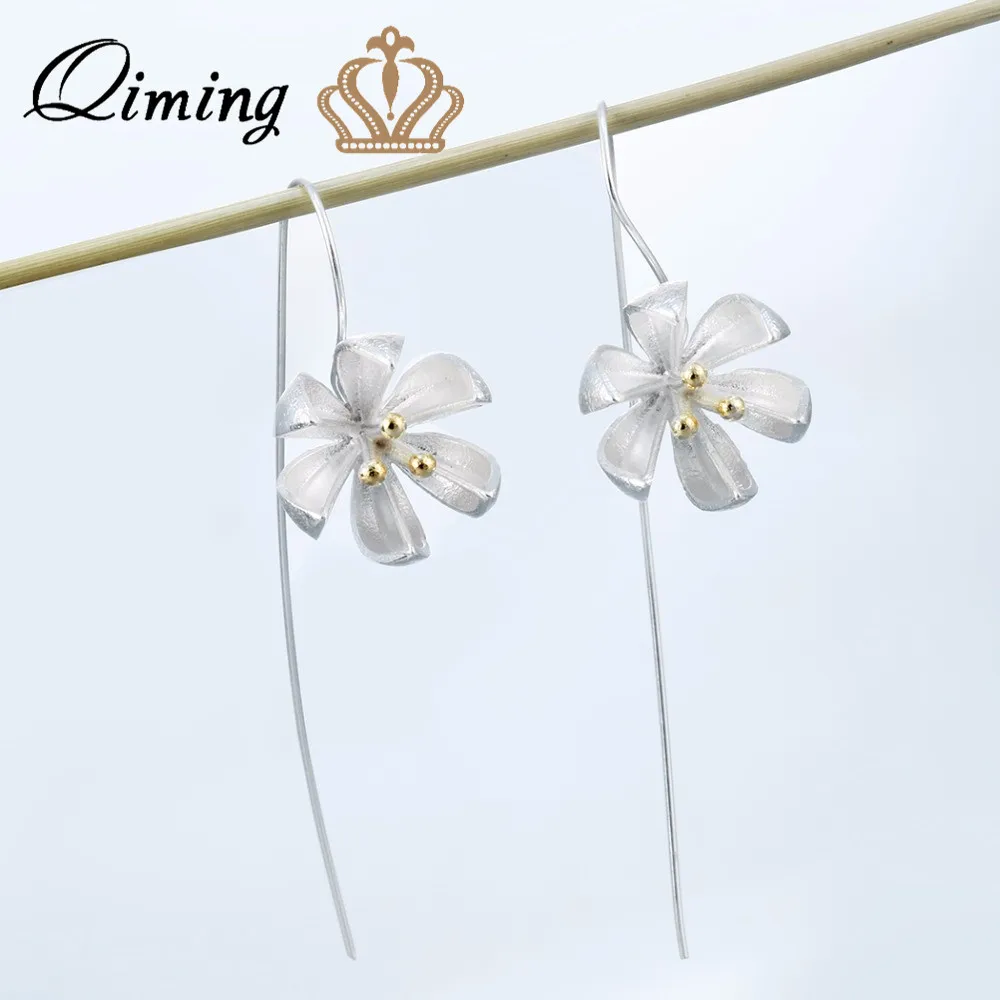 QIMING Flowers Artificial Drop Earrings Lotus Statement Tibetan Jewelry Gold Stamen Pendientes Plata Long Flower Earrings Women
QIMING Flowers Artificial Drop Earrings Lotus Statement Tibetan Jewelry Gold Stamen Pendientes Plata Long Flower Earrings Women