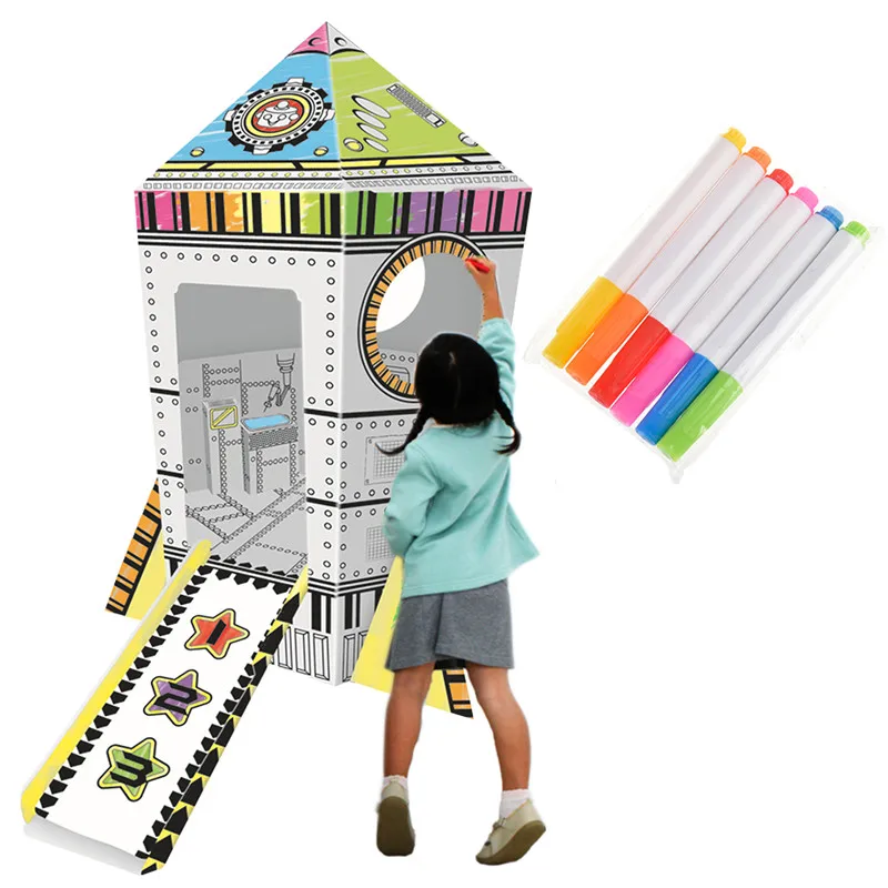 2017 New Painted Graffiti DIY Paper Toys 3D Hand Painted Rocket House Children Early Education Toys Puzzle Toys
2017 New Painted Graffiti DIY Paper Toys 3D Hand Painted Rocket House Children Early Education Toys Puzzle Toys